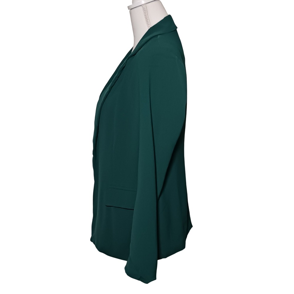 SKIES ARE BLUE Women's Palmer Blazer Jacket Green XS Open Front Pockets Lined - Picture 4 of 11